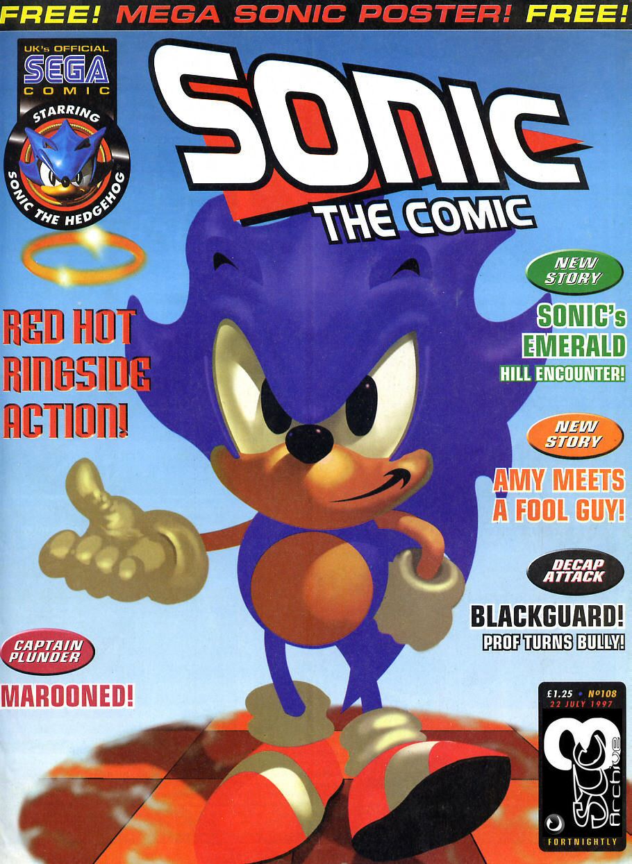 Sonic - The Comic Issue No. 108 Cover Page